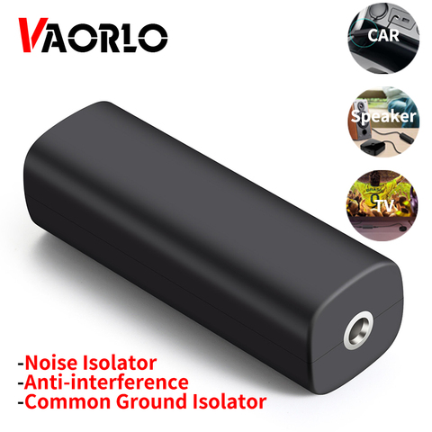 VAORLO 3.5MM AUX Audio Ground Loop Noise Isolator Anti-interference Safe Accessories Clear Sound Stereo System Adapter Car TV PC ► Photo 1/6