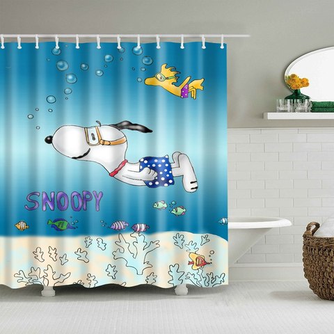 Nautical Fabric Bathroom Boys, Peanuts Fabric Shower Curtain