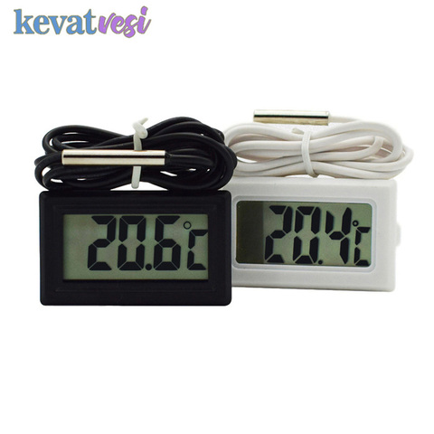 Waterproof LCD Digital Thermometer Aquarium Electronic Precision Fish Tank Temperature Measuring Tool with Probe ► Photo 1/6