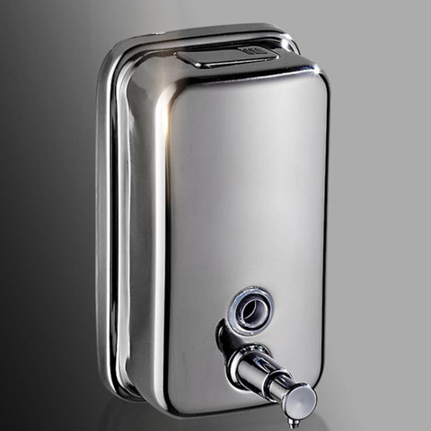 500ml Bathroom Wall-mounted Manual Soap Dispenser Stainless Steel Hand Sanitizer Shower Gel Bottle  Kitchen Dish Soap Container ► Photo 1/6