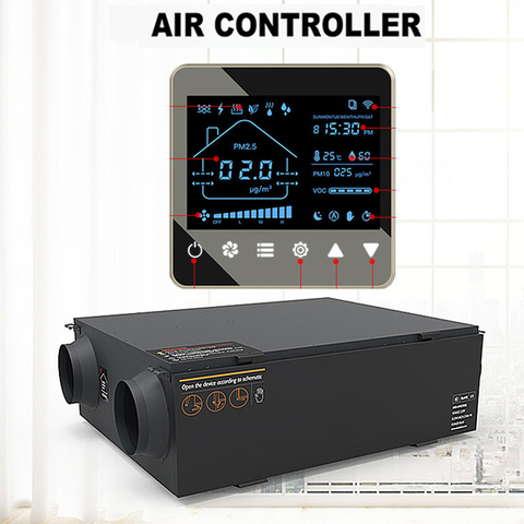 air Purifier central heating controller air filter ventilator fresh air system Temperature humidity sensor coil Heat exchanger ► Photo 1/6