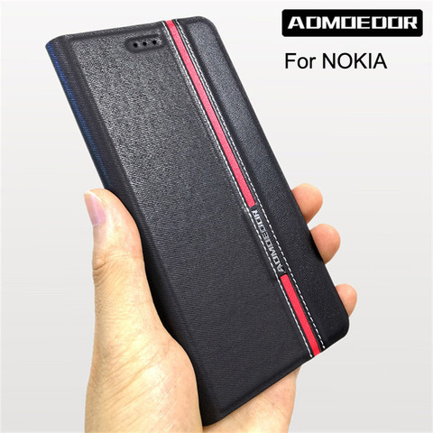 Hand Made For nokia 3 5 6 7 8 3.1 7.1 x6 6.1 plus 8.1 6.2 x71 2022 Leather Case For nokia 7.2 3.2 4.2 Flip Cover case Card Slot ► Photo 1/6