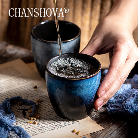 CHANSHOVA 150ml Chinese Retro Random Texture Color Glaze High Temperature Firing Ceramic Teacup Porcelain Tea Cups H002 ► Photo 1/6