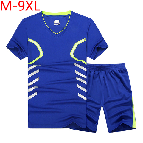 Summer New Men's Shorts Casual Suit Sportswear Tracksuit Men Sets Pants Male Sweatshirt Men Brand Clothing Plus Size 7xl 8xl 9xl ► Photo 1/6