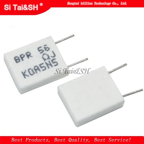 10pcs BPR56 5W 0.001 0.1 0.15 0.22 0.25 0.33 0.5 ohm Non-inductive Ceramic Cement Resistor 0.1R 0.15R 0.22R 0.25R 0.33R 0.5R ► Photo 1/1