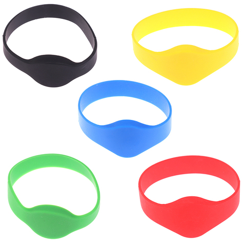 1PC 5 COLOR 125khz EM4100 TK4100 Wristband RFID Bracelet ID Card Silicone Band Read Only Access Control Card ► Photo 1/6