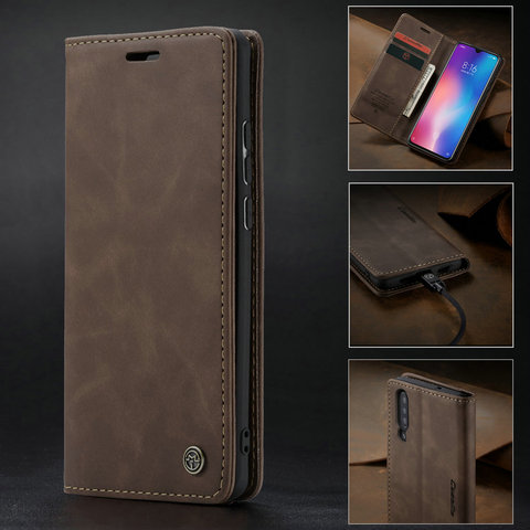 CaseMe For Xiaomi Mi9 Retro Magnetic Wallet Leather Case For Xiaomi 9T Redmi K20Pro Luxury Stand Flip Protective Cover Case Capa ► Photo 1/6