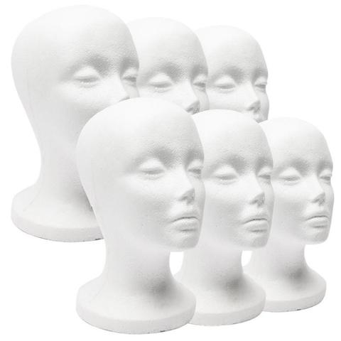 1 PC Female Styrofoam Foam Mannequin Manikin Head Model Hat Glasses Display Foam Mannequin Head Model Hat Wig Display Stand Rack ► Photo 1/6