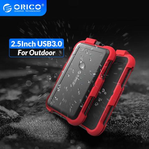 ORICO 2.5 inch HDD Enclosure Outdoor Waterproof Shockproof Dustproof Hard Disk Box SATA3.0 to USB HDD Case with Portable Hook ► Photo 1/6