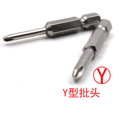 50mm Security Tamper Proof Magnetic Screwdriver Drill Bit Y3 Y4  Screw Driver Bits Y type Head 1/4
