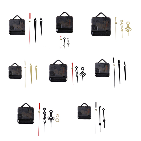 1 Set Silent Wall Clock Quartz Needle Movement Black and Red Hands DIY Replacement Part Repair Kit Tool Set Clock Mechanism ► Photo 1/6