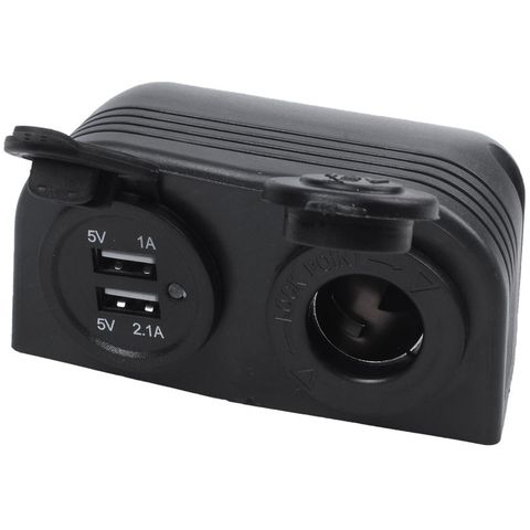 NEW-Dual Boat Caravan Car USB Cigarette Lighter Socket Splitter 12V Charger Adapter ► Photo 1/6