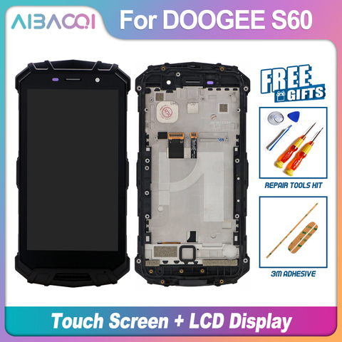 AiBaoQi New Original 5.2 inch Touch Screen+1920X1080 LCD Display+Frame Assembly Replacement For Doogee S60/S60 Lite Phone ► Photo 1/6