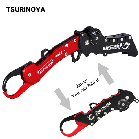 TSURINOYA Foldable Fishing Lip Gripper HERCULES High Strength Aluminum Alloy Multi-purpose Portable Fish Plier Grip Fishing Tool ► Photo 1/6