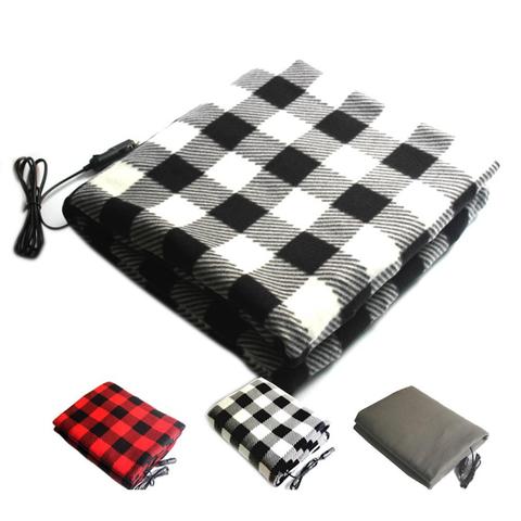 Polar Fleece heating blanket 12V Car Truck Electric Heated Blanket Travel Heating Seat Blanket Throw Automotive Vehicle Road ► Photo 1/1