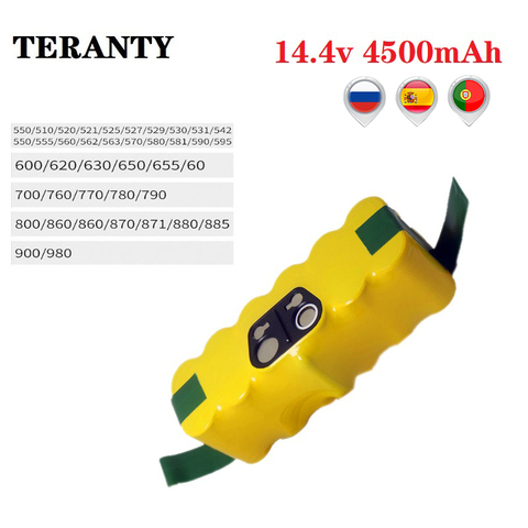 Upgrade Power 4500mAh 14.4v Replacement Battery Extended-for iRobot Roomba 500 600 700 800 Series Vacuum Cleaner 785 530 560 650 ► Photo 1/6