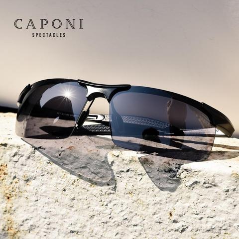 CAPONI Polarized Sunglasses For Male Vintage Sports Photochromic Eyewear Classic Brand Designer Sun Glasses Men UV400 BS3218 ► Photo 1/6