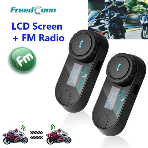Original FreedConn Updated TCOM-SC BT Bluetooth Motorcycle Helmet Intercom Interphone Headset with LCD screen + FM Radio ► Photo 1/6