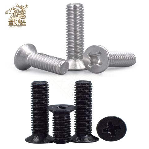 50pcs M1 M1.2 M1.4 M1.6 M2 M2.5 M3 M4 Mini Micro Small Black 304 Stainless steel Cross Phillips Flat Countersunk Head Screw Bolt ► Photo 1/6