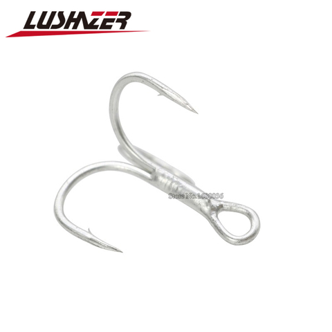 LUSHAZER 8pcs/lot Fishing hook configuration ST41 blood trough treble hooks 1 # 2 # 4 # 6 # 8 # 10 # anchors Hooks free shipping ► Photo 1/6