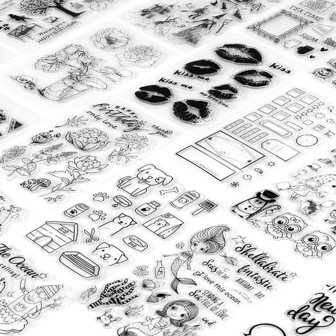 1pc Creative Transparent Stamp Silicone Seal Scrapbooking Photo Album Paper Card DIY Craft Album Diary Tools ► Photo 1/5
