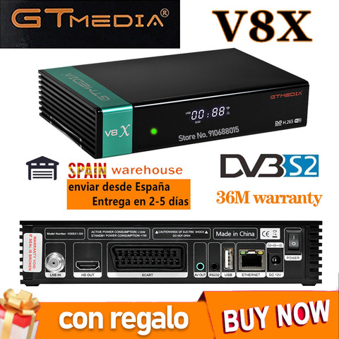 DVB-S2 Freesat V8X Receptor gtmedia V8 nova Decoder DVB-S2 H.265