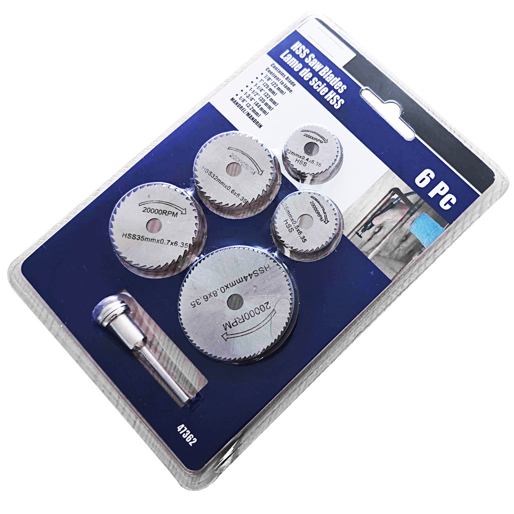 5Pcs HSS Diamond Wood Cutting Discs Circular Saw  Blade for Rotary Tool Engraver Electric Mini Drill + 1 Mandrel ► Photo 1/4
