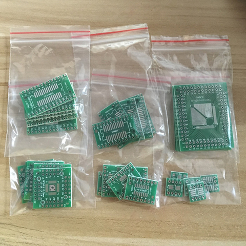 30pcs/lot PCB Board Kit SMD Turn To DIP Adapter Converter Plate Circuit Board FQFP HTQFP QFN48 SOP SSOP TSSOP Prototype PCB Set ► Photo 1/1