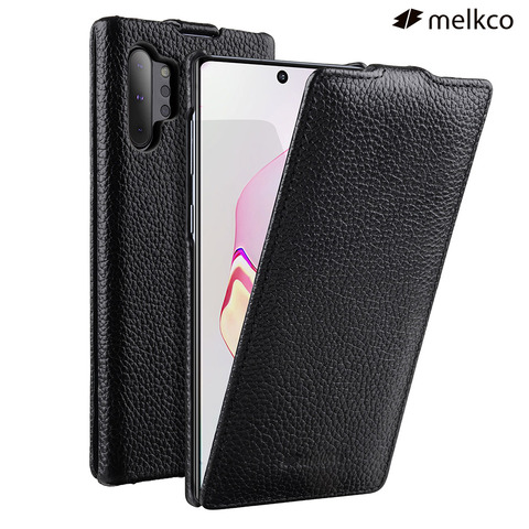 Melkco Full Grain Cowhide Leather Cover For Samsung Galaxy Note 10 + Plus Genuine Flip Case Vintage Business Leather Shell ► Photo 1/6