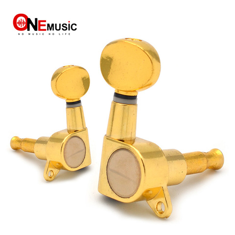 Chrome Gold Inline Guitar Tuning Pegs keys Tuners Machine Heads for strat Tele Style Electric Guitar ► Photo 1/6