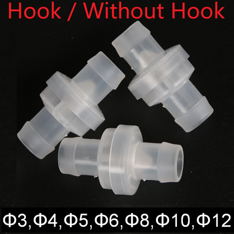 Diameter 3mm 4mm 5mm 6mm 8mm 10mm 12mm Plastic Check Valve One-Way Pagoda Inline Non-Return Gas Liquid Water Fluid Hook Stopper ► Photo 1/6