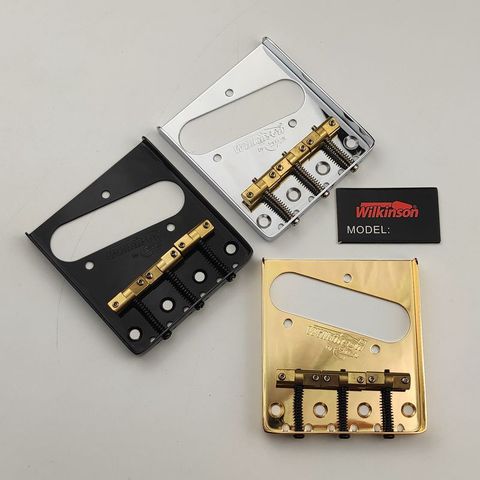 Gold Silver Black WILKINSON- WTB Guitar Bridge  Vintage Telecaster- Compensated Brass Saddle Made in Korea ► Photo 1/5