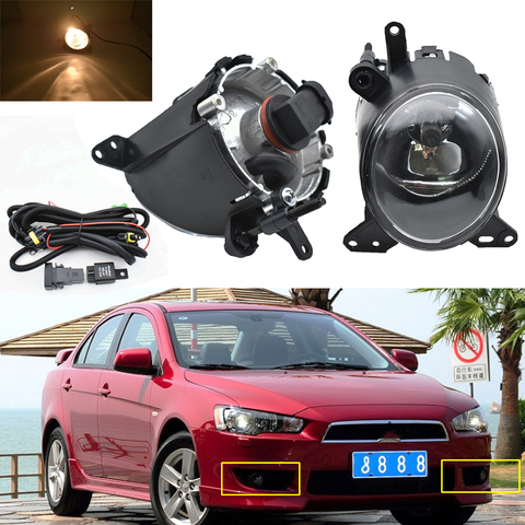 Fog light for lancer x Fog Lights For M itsubishi Lancer Lancer-ex 2008-2013 halogen fog lamps head lights fog lamp fog lights ► Photo 1/6