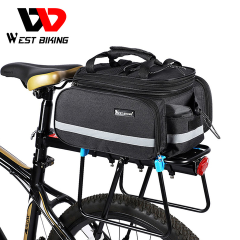 WEST BIKING Bicycle Bags Large Capacity Waterproof Cycling Bag Mountain Bike Saddle Rack Trunk Bags Luggage Carrier Bike Bag ► Photo 1/6