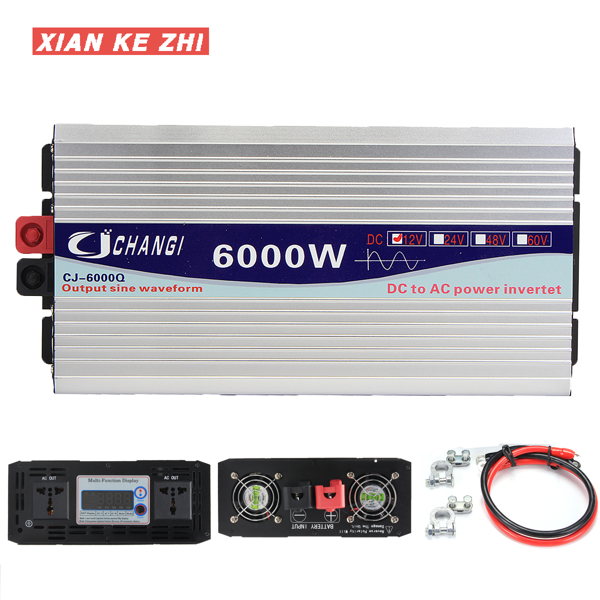 DC12V to AC 220V Solar Power Inverter 3000W/4000W/5000W/6000W Car Sine Converter 