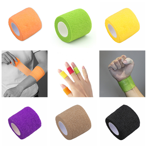 2.5cm*5M Self Adhesive Elastic Bandage Colorful Sport Tape Elastoplast Emergency Muscle Tape First Aid Tool For Knee Support ► Photo 1/5