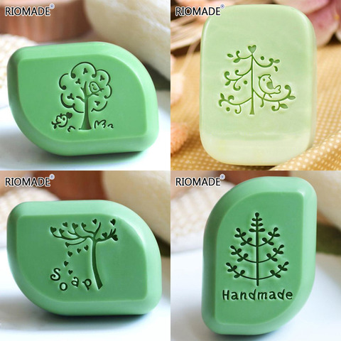 Fine Tree Handmade Love Soap Making Stamp Pattern Transparent Natural Plexiglass Soap Seal With Handle Acrylic Chapter DIY ► Photo 1/5