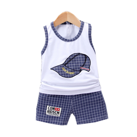 New Children Cotton Clothing Cute Baby Boy Girl Embroidered Hat Vest Shorts 2Pcs/Sets Infant Cartoon Fashion Clothes Tracksuits ► Photo 1/6