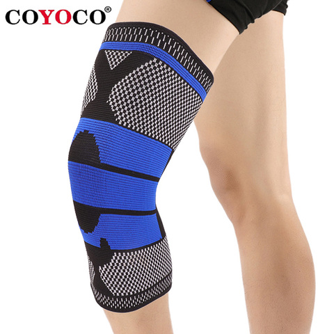 1 Pcs Sports Long Knee Support Protector Pad Kneepads COYOCO Brand Running Cycling Gym Braces Elastic Knee Sleeve Keep Warm ► Photo 1/6