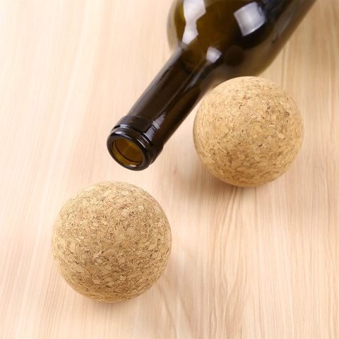 2p 50-61mm Wine Cork Balls Stopper Premium Natural Round Wooden Wine Decanter Carafe Bottle Replacement Plugs Homebrew Beer Tool ► Photo 1/6