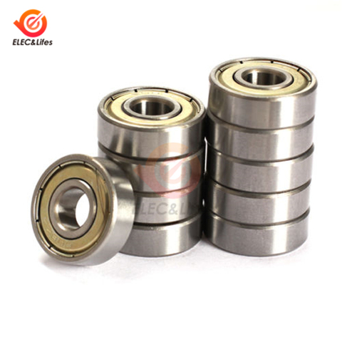 10Pcs Double Shielded Miniature High-carbon Steel Single Row 608ZZ ABEC-5 Deep Groove Ball Bearing 8*22*7 8x22x7MM 608 ZZ ► Photo 1/6