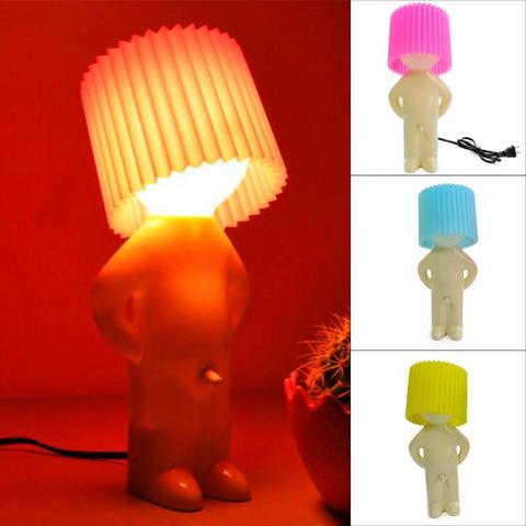 Mr.P a little shy man creative lamp Naughty boy small night lights Candy color Naughty boy night light home decoration nice gift ► Photo 1/5