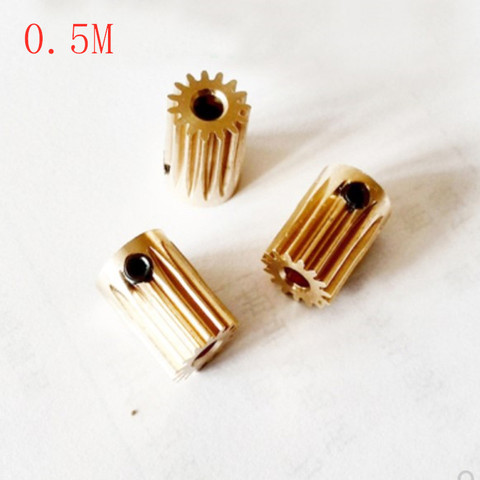 2pcs/lot 0.5M brass spur gear  12 13 14 15 16 17 20 teeth Motor Gear Metal Brass Gear Pinion ► Photo 1/1