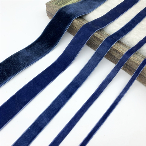 6mm-38mm Navyblue Velvet Ribbon For Handmade Gift Bouquet Wrapping Supplies Home Party Decorations Christmas Ribbons ► Photo 1/1