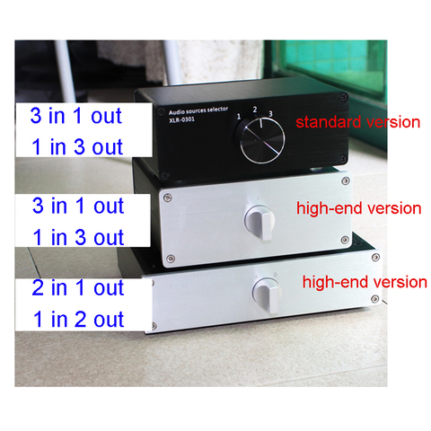 XLR plug socket switch switcher XLR balanced audio signal selection switch switcher 2 channels H310 ► Photo 1/6
