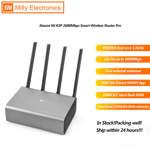 Xiaomi Mi R3P 2600Mbps Smart Wireless Router Pro 4 Antenna Dual band 2.4GHz+5.0GHz 1 1000M WAN+3 1000M LAN App Control ► Photo 1/6