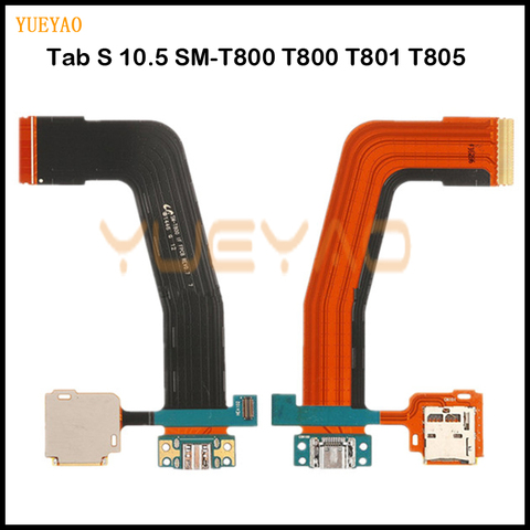 For Samsung Galaxy Tab S 10.5 SM-T800 T800 T801 T805 Micro USB Charge Charging Port Dock with SD Connector Flex Cable ► Photo 1/1