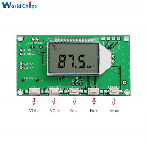 DC 3-5V FM Module FM Transmitter Module Wireless Microphone Circuit Board 87.0MHz-108.0MHz Computer Audio Transmitting ► Photo 1/4