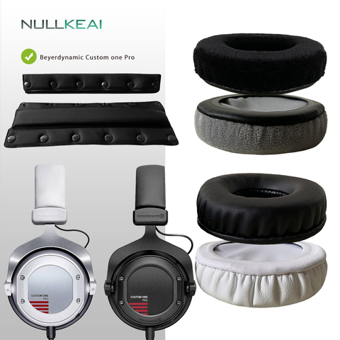 NULLKEAI Velvet Replacement Parts for Beyerdynamic Custom one Pro Earpads Earmuff Bumper Cushion Cups Pillow Cover Headband ► Photo 1/6