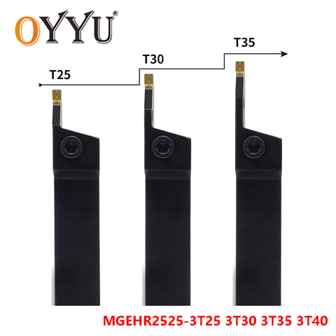 OYYU MGEHR 2525 T25 T30 T35 T40 Lengthening Depth MGEHR2525-3T25 MGEHR2525-3T30 MGEHR2525-3T35 MGEHR2525-3T40 Lathe Tool Holder ► Photo 1/6